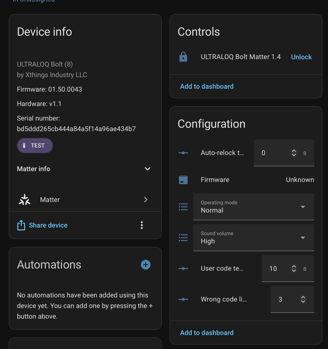 Ultraloq bolt matter 1 4 ha operationmode Ultraloq bolt matter 1 4 ha operationmode