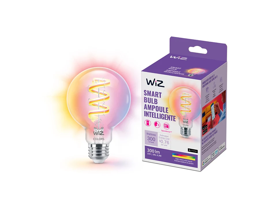 Wiz g25 filament globe clear 25w e26 Wiz g25 filament globe clear 25w e26