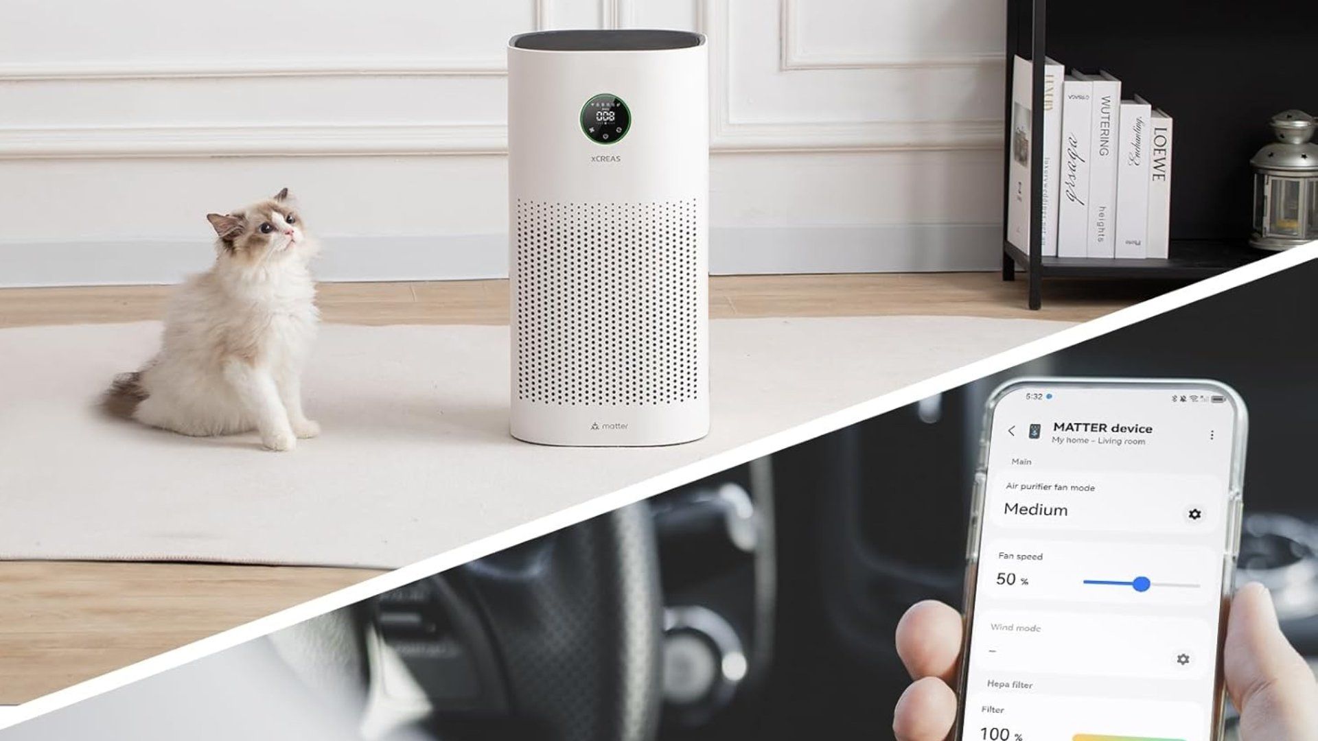 Xcreas cyclone400 smart air purifier app lifestyle